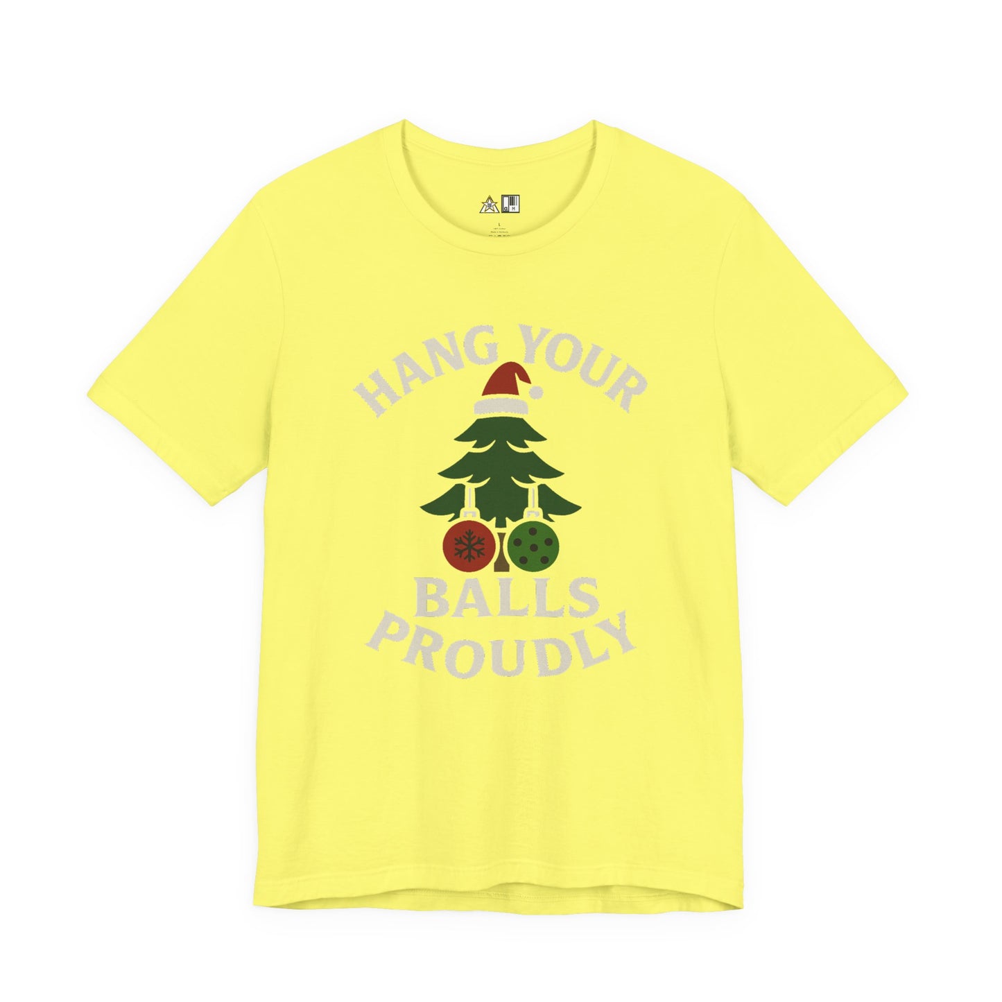 Hang Your Balls Proudly – Unisex Bold Holiday Graphic Tee