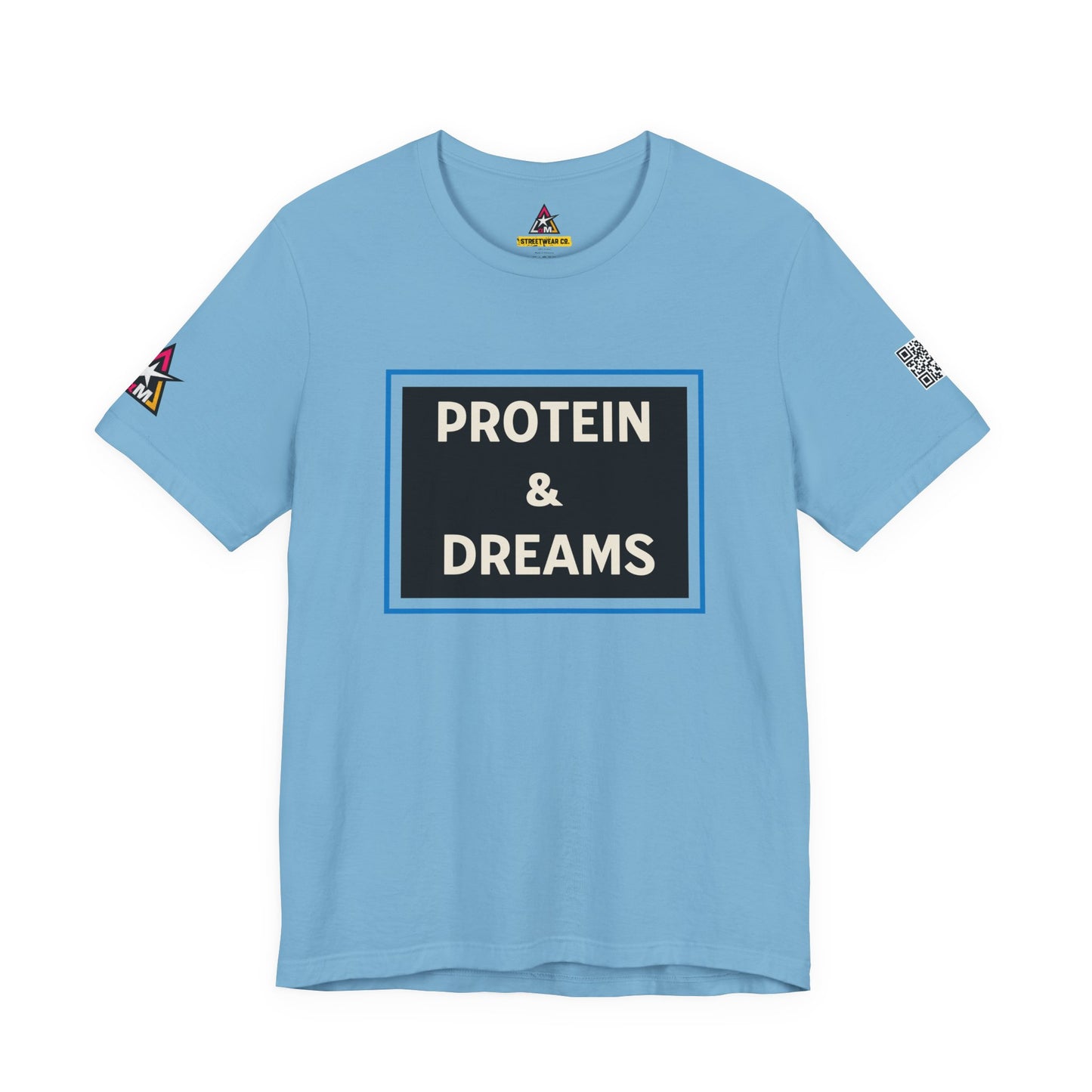 Protein & Dreams Graphic T-Shirt | Fitness Streetwear Tee | Gym Lifestyle Shirt