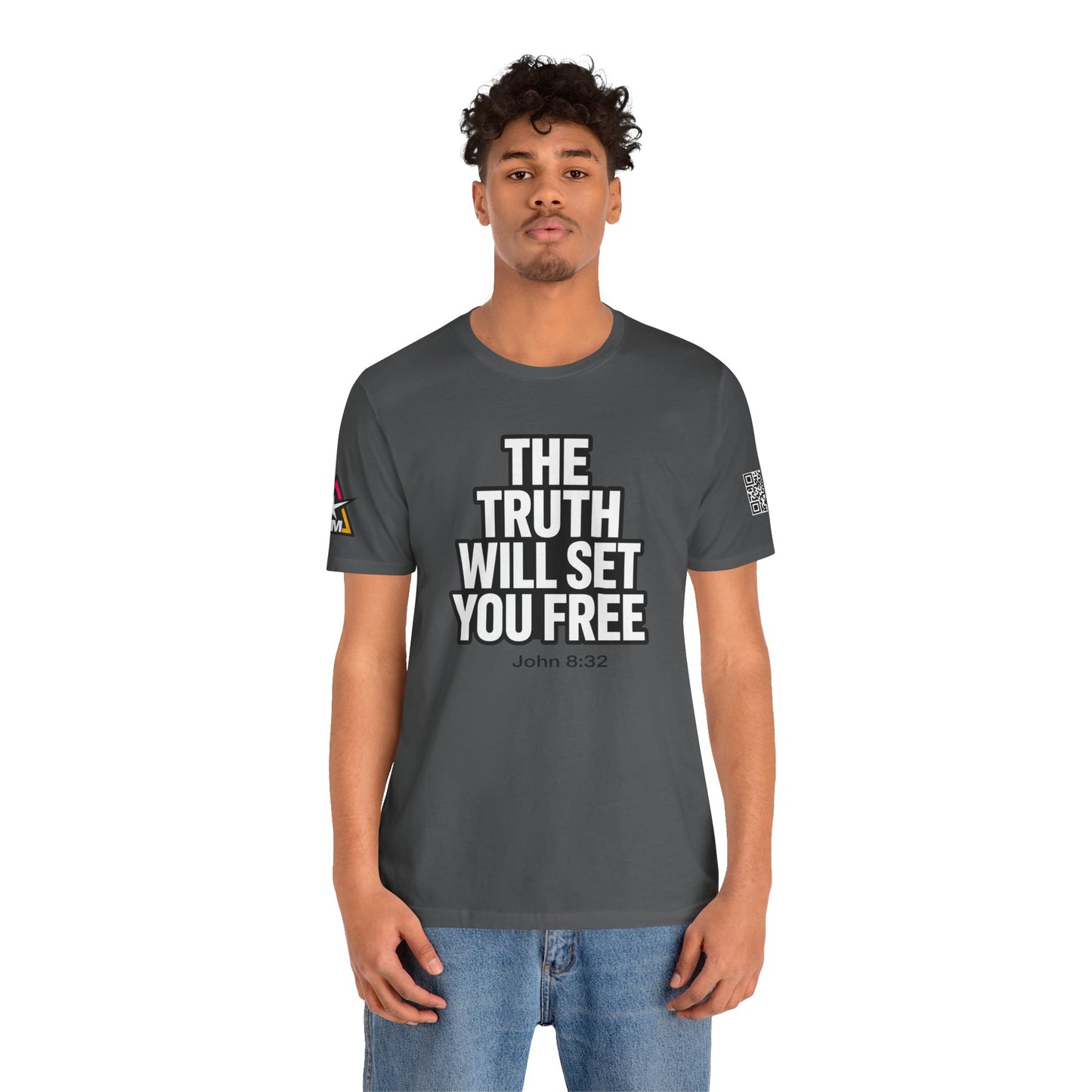 The Truth Will Set You Free Graphic T-Shirt | John 8:32 Christian Tee | Faith Streetwear Shirt