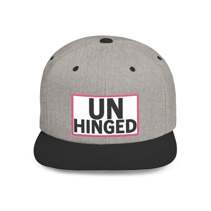 UNHINGED Embroidered Snapback Hat | Funny Statement Cap | Bold Streetwear Flat Bill | Dark Humor Gift