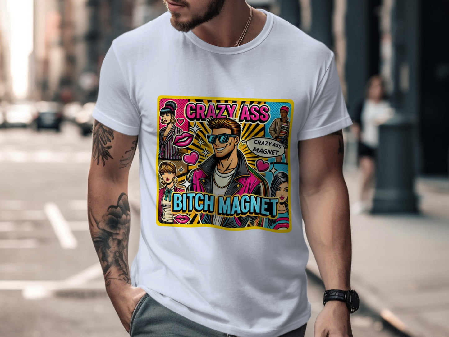 Crazy Ass Bitch Magnet Graphic Tee product type