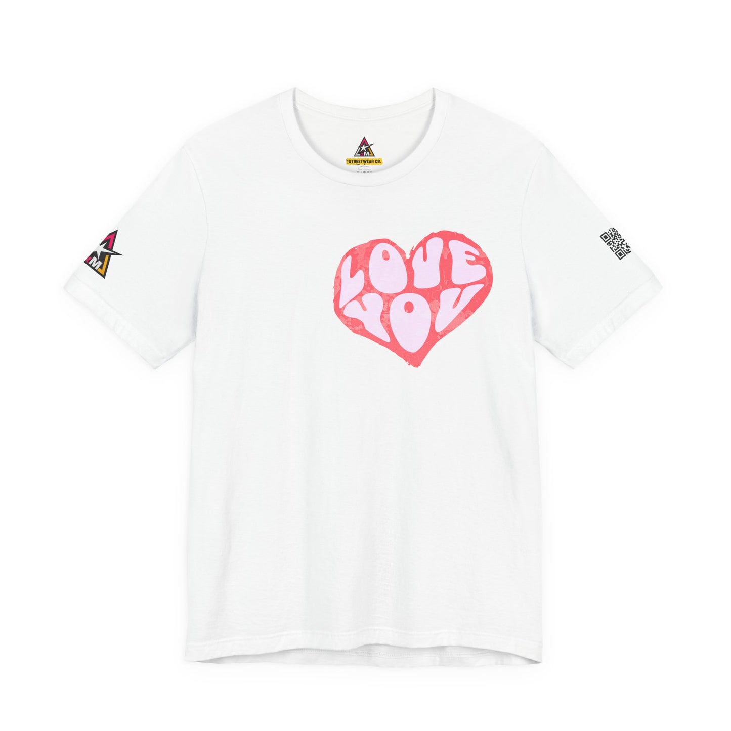 Love You Graphic T-Shirt | Heart Graphic Tee | Cute Retro Streetwear Shirt