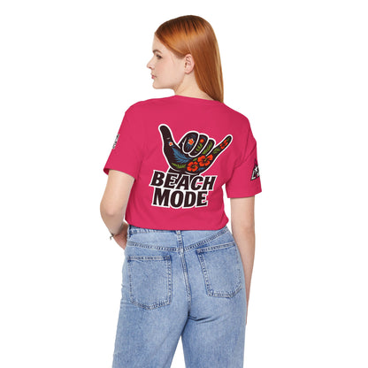 Beach Mode Graphic T-Shirt | Shaka Hand Tropical Tee | Summer Streetwear