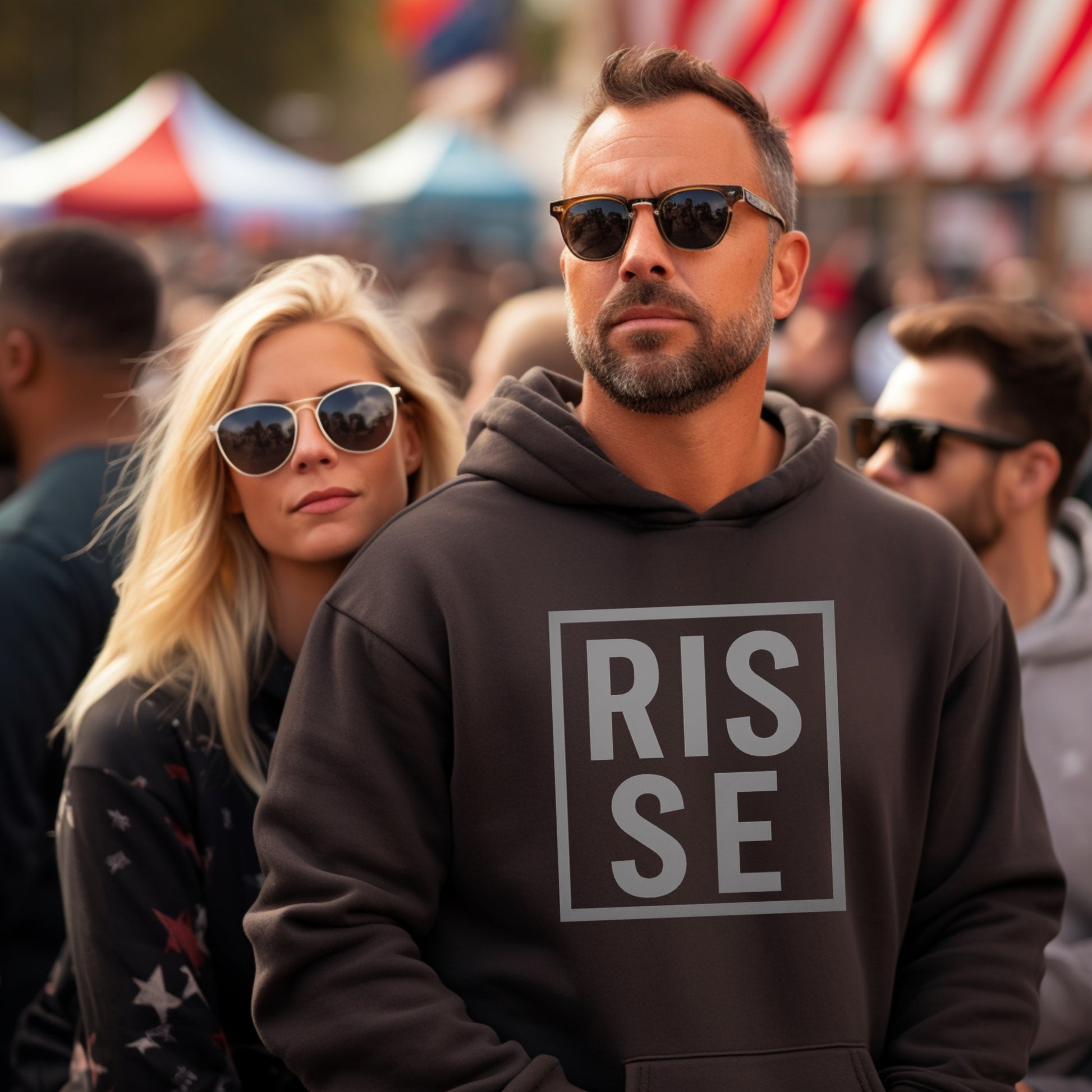 Rise Statement Hoodie for Stylish and Confident Look