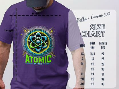 Atomic Mind Graphic T-Shirt Size Chart product