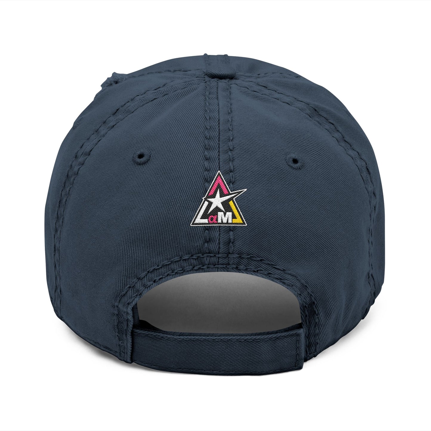 GOOD LUCK Embroidered Vintage Dad Hat | Distressed Baseball Cap | Washed Cotton Adjustable Cap