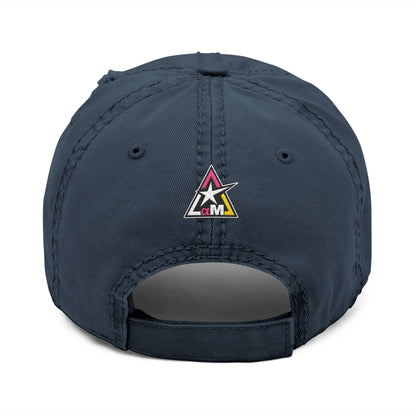 GOOD LUCK Embroidered Vintage Dad Hat | Distressed Baseball Cap | Washed Cotton Adjustable Cap