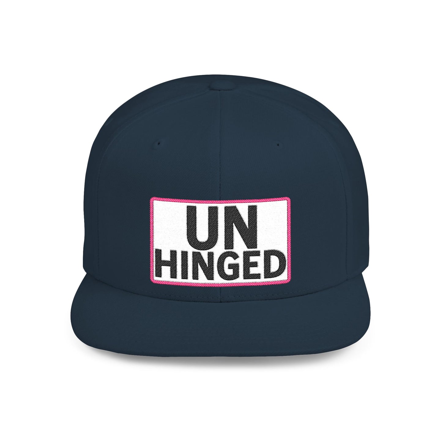 UNHINGED Embroidered Snapback Hat | Funny Statement Cap | Bold Streetwear Flat Bill | Dark Humor Gift
