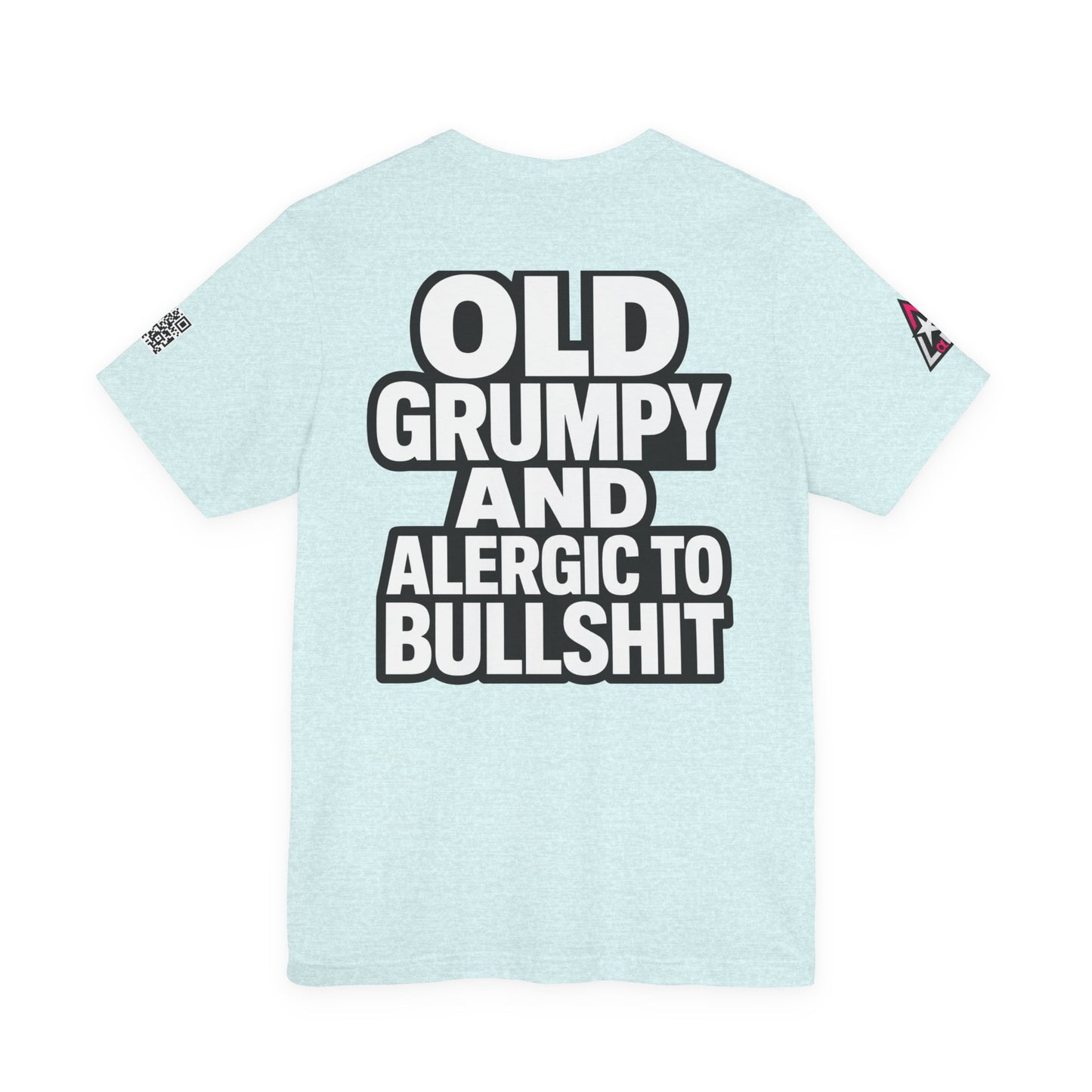 Old Grumpy & Allergic to Bullshit Graphic T-Shirt | Funny Sarcastic Tee