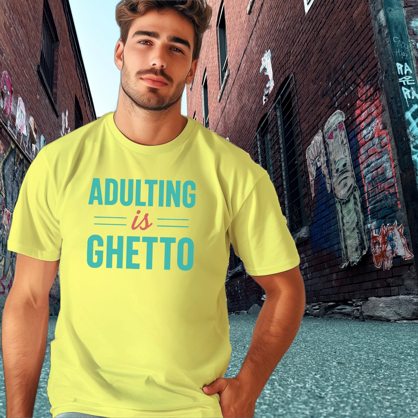 Adulting is Ghetto Graphic Casual T-shirt