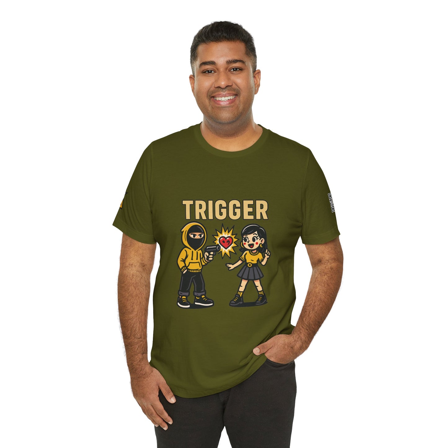 Trigger Graphic T-Shirt | Funny Dating Tee | Toxic Love Streetwear  TRIGGER