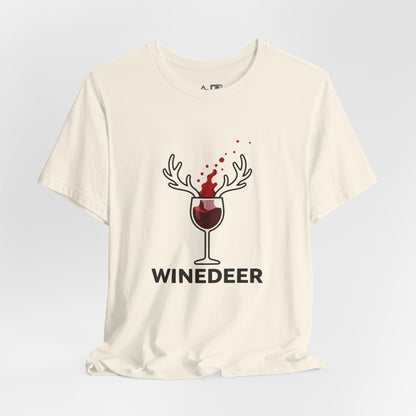 Wine Deer Authority – Unisex Bold Graphic Streetwear Tee