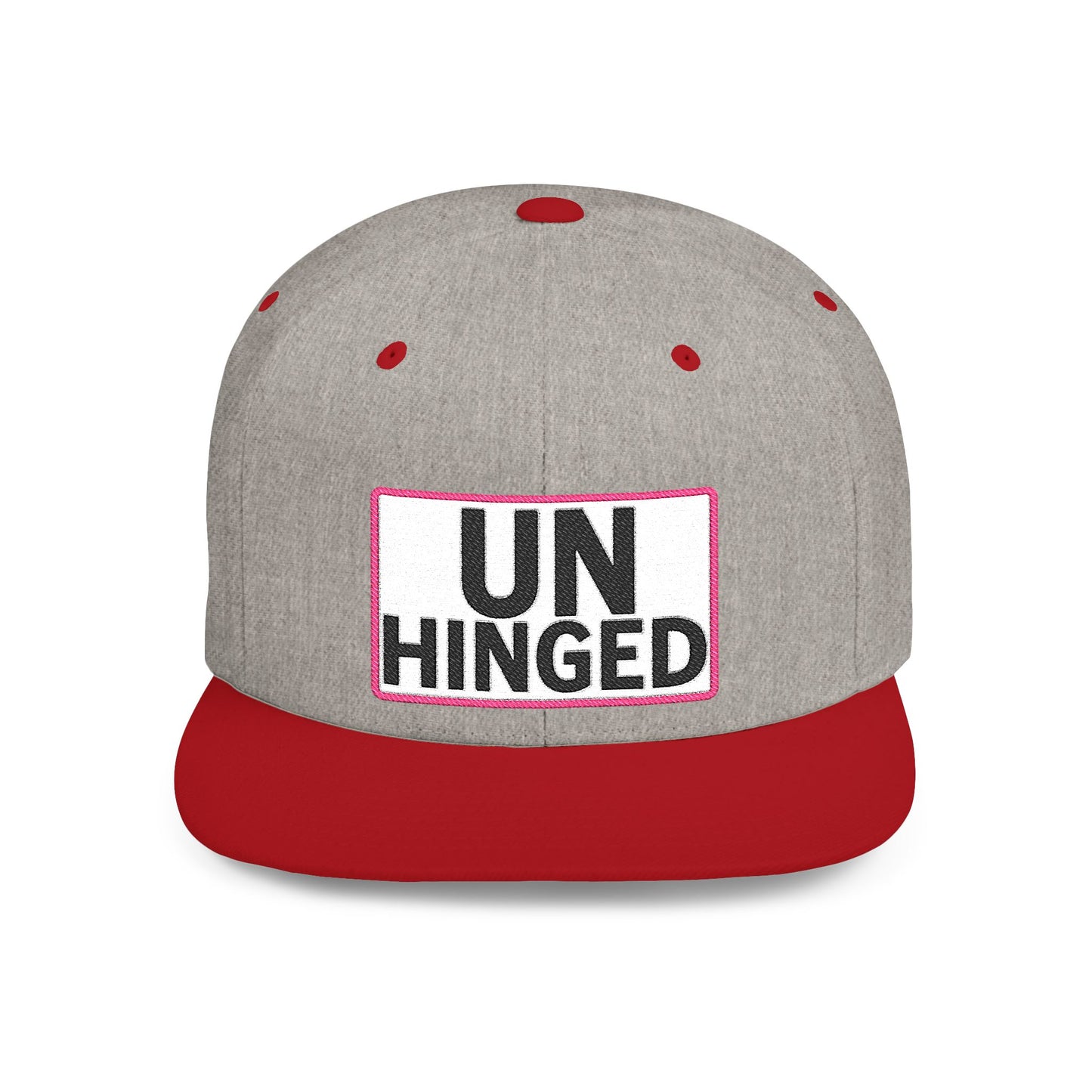 UNHINGED Embroidered Snapback Hat | Funny Statement Cap | Bold Streetwear Flat Bill | Dark Humor Gift
