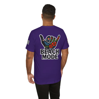 Beach Mode Graphic T-Shirt | Shaka Hand Tropical Tee | Summer Streetwear