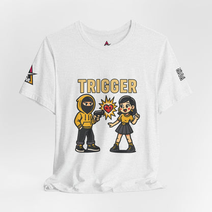 Trigger Graphic T-Shirt | Funny Dating Tee | Toxic Love Streetwear  TRIGGER