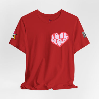 Love You Graphic T-Shirt | Heart Graphic Tee | Cute Retro Streetwear Shirt