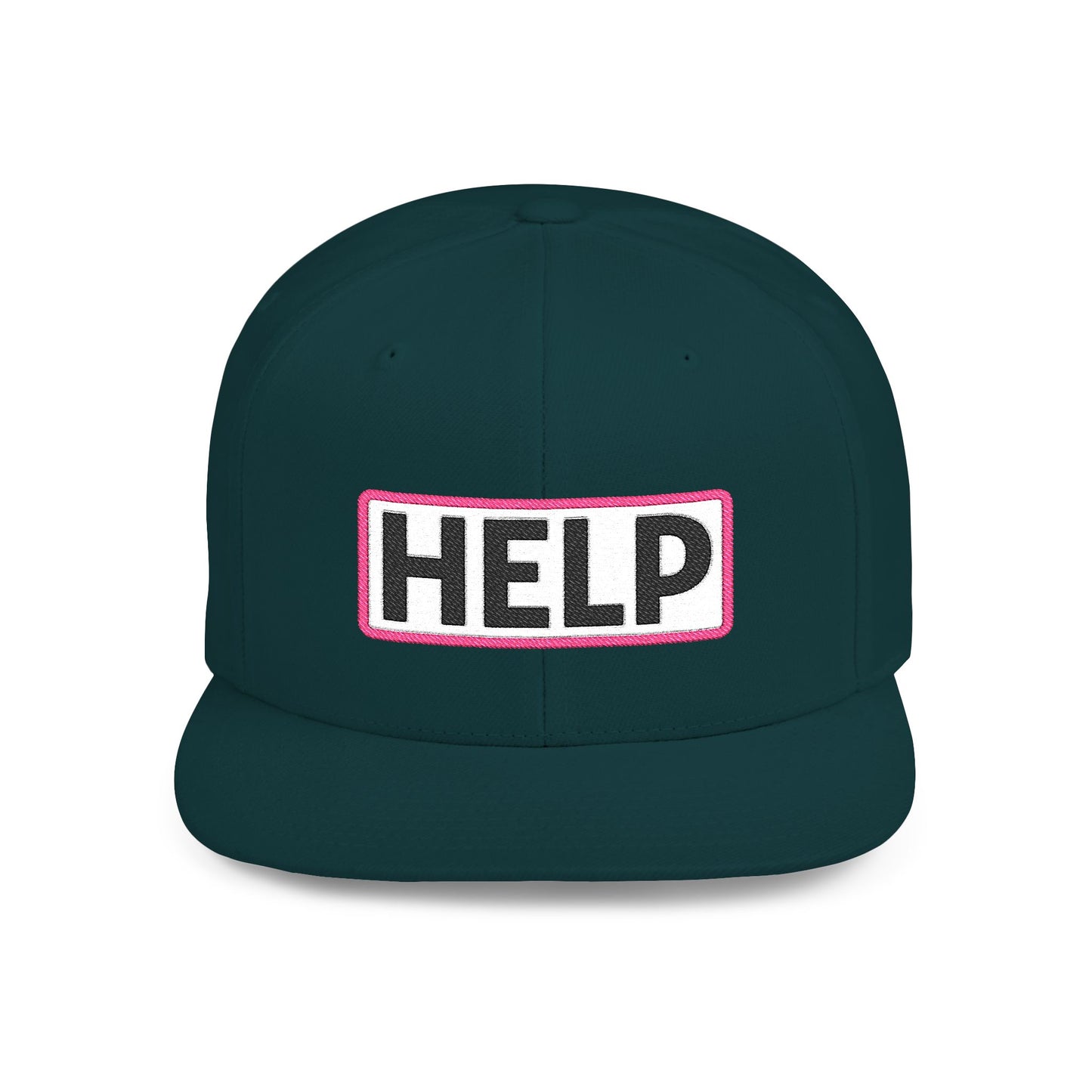 HELP Embroidered Snapback Hat | Funny Trucker Cap | Sarcastic Streetwear Hat | Festival & Everyday Cap Gift