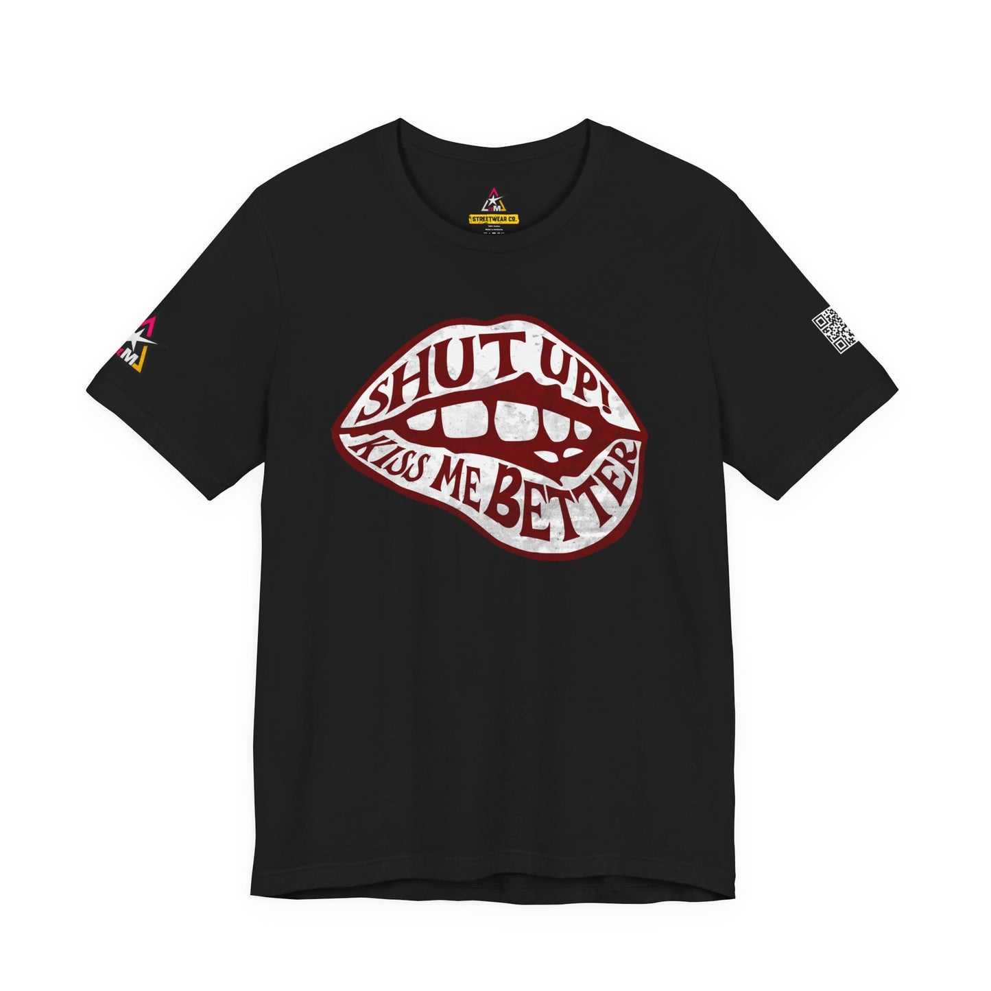 SHUT UP KISS ME BETTER Graphic T-Shirt | Flirty Lips Tee | Bold Romantic Streetwear Shirt | Unisex Graphic Tee