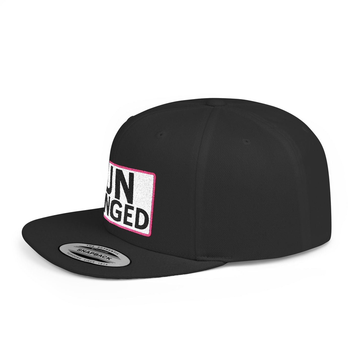 UNHINGED Embroidered Snapback Hat | Funny Statement Cap | Bold Streetwear Flat Bill | Dark Humor Gift