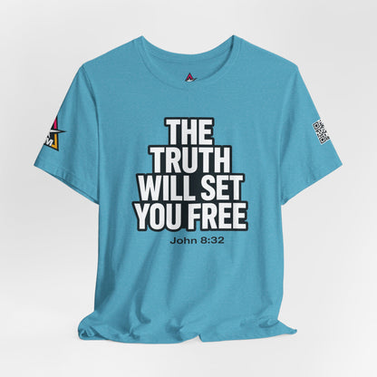 The Truth Will Set You Free Graphic T-Shirt | John 8:32 Christian Tee | Faith Streetwear Shirt
