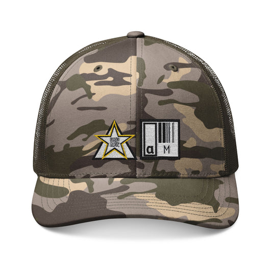 CAMO TRUCKER HAT – STAY HIDDEN. STAND OUT.