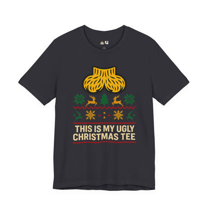 This Is My Ugly Christmas Tee Bold Reindeer & Gold Balls Ornament Holiday T-Shirt
