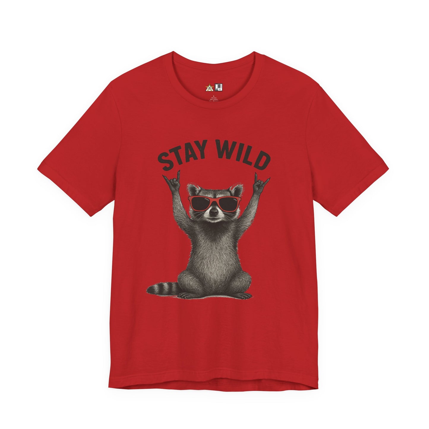 Stay Wild Raccoon Tee – Unisex Streetwear Graphic Tee