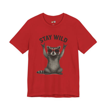 Stay Wild Raccoon Tee – Unisex Streetwear Graphic Tee