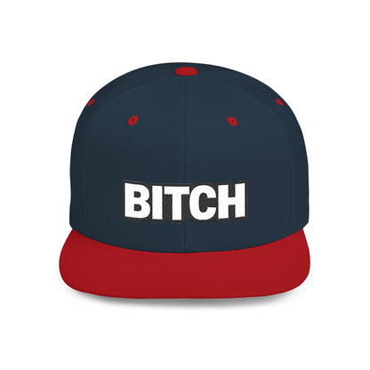 BITCH Embroidered Snapback Hat | Funny Statement Cap | Bold Streetwear Flat Bill | Conversation Starter Gift