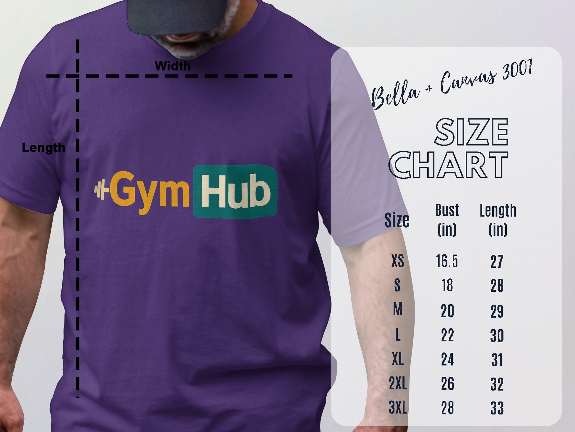 Gym Hub Logo Printed Purple T-Shirt product