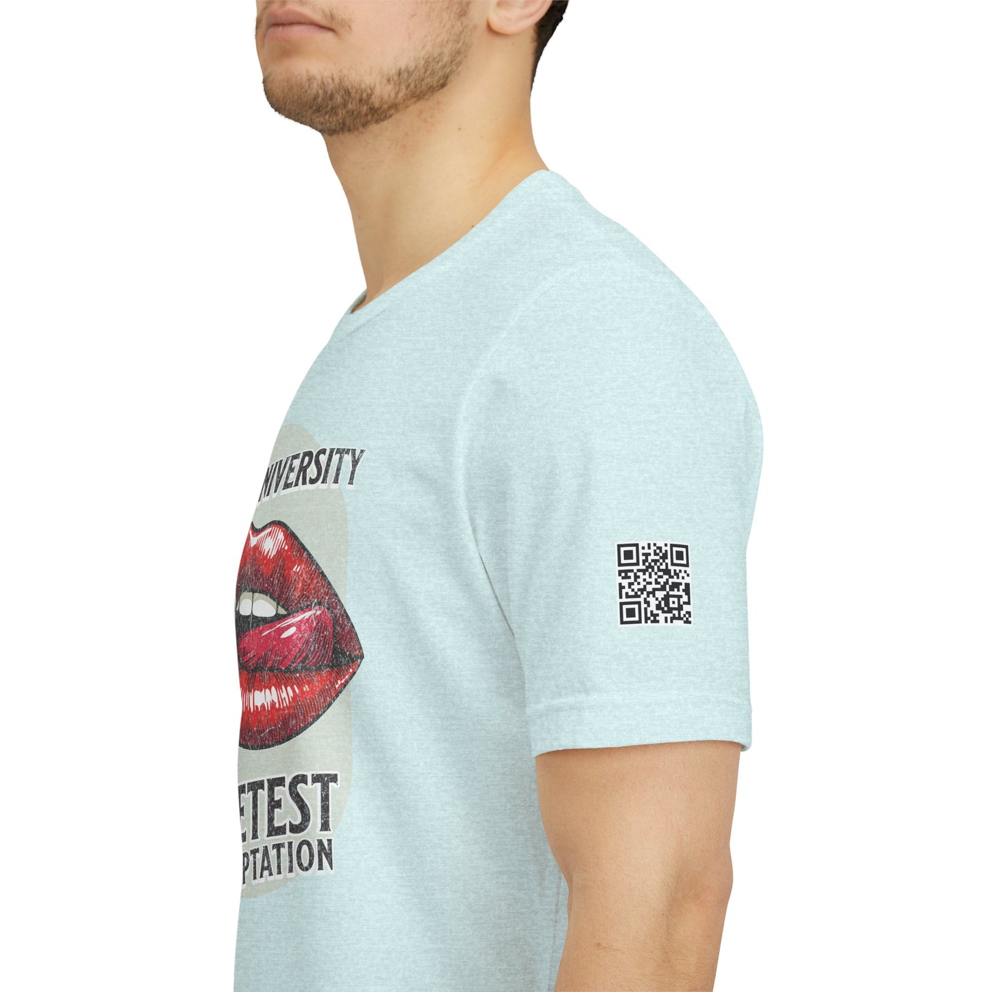Kissing University Graphic T-Shirt | Sweetest Temptation Tee | Flirty Retro Streetwear Shirt
