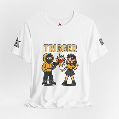 Trigger Graphic T-Shirt | Funny Dating Tee | Toxic Love Streetwear  TRIGGER