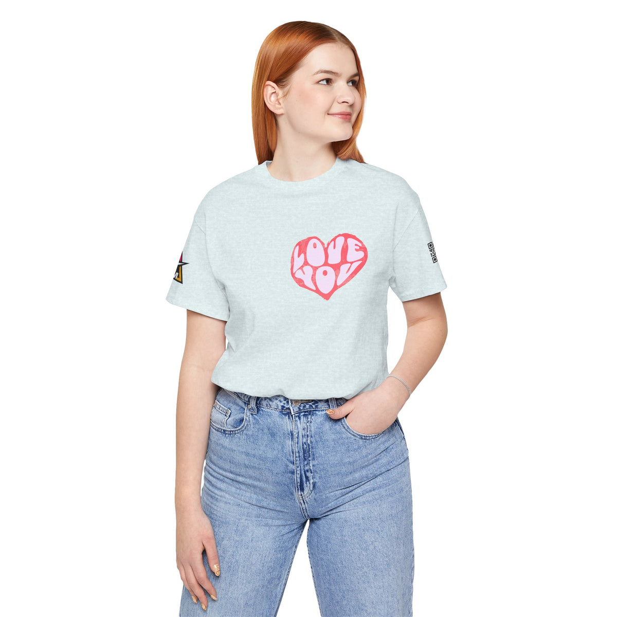 Love You Graphic T-Shirt | Heart Graphic Tee | Cute Retro Streetwear Shirt
