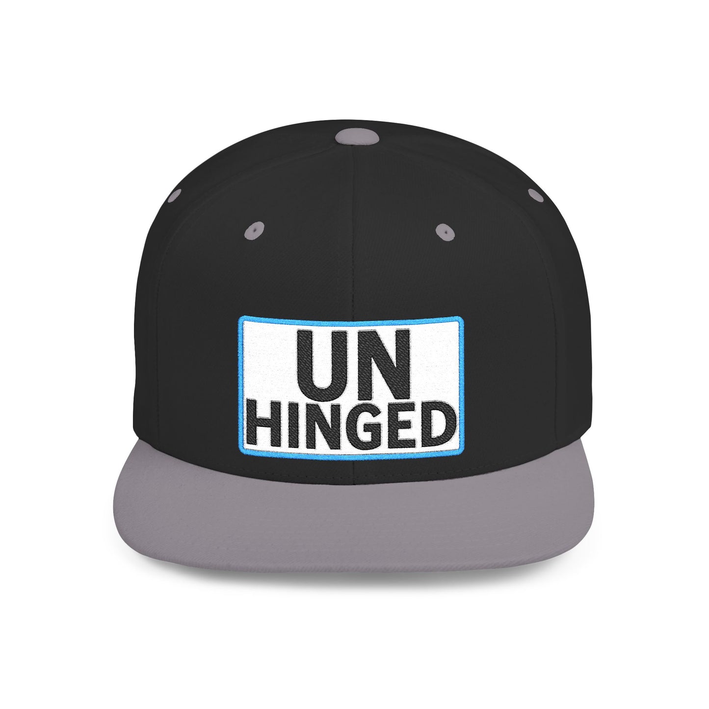 UNHINGED Embroidered Snapback Hat | Funny Statement Cap | Bold Streetwear Flat Bill | Dark Humor Gift