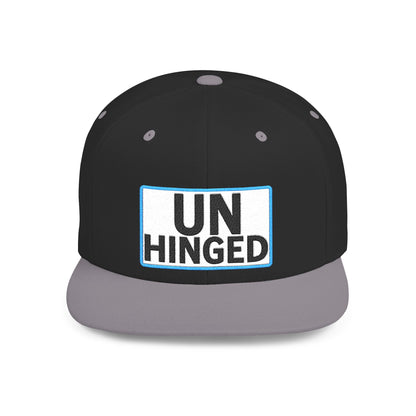 UNHINGED Embroidered Snapback Hat | Funny Statement Cap | Bold Streetwear Flat Bill | Dark Humor Gift