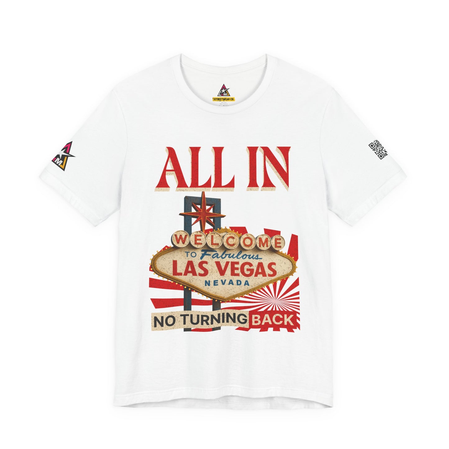 ALL IN | Welcome to Fabulous Las Vegas | No Turning Back | Vintage Casino Graphic Tee | Unisex Streetwear