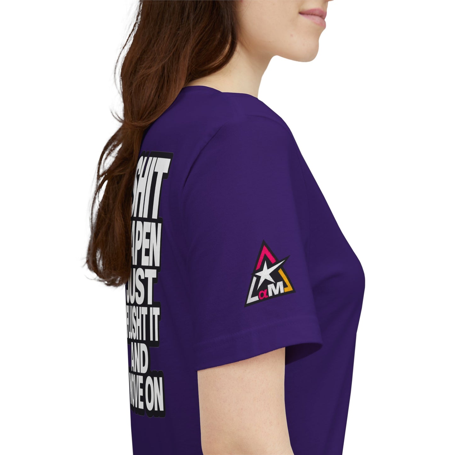 Shit Happens Graphic T-Shirt | Flush It & Move On Sarcastic Tee