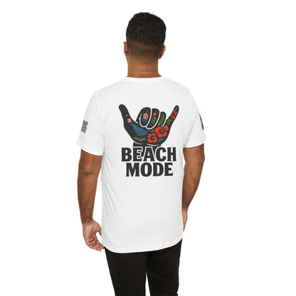Beach Mode Graphic T-Shirt | Shaka Hand Tropical Tee | Summer Streetwear