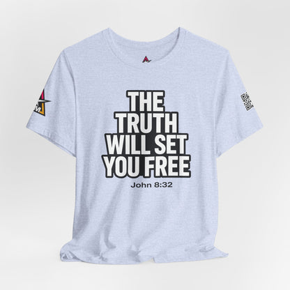The Truth Will Set You Free Graphic T-Shirt | John 8:32 Christian Tee | Faith Streetwear Shirt