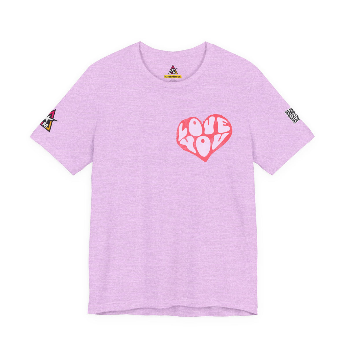 Love You Graphic T-Shirt | Heart Graphic Tee | Cute Retro Streetwear Shirt