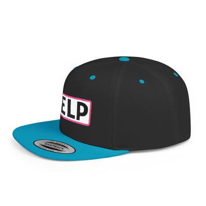 HELP Embroidered Snapback Hat | Funny Trucker Cap | Sarcastic Streetwear Hat | Festival & Everyday Cap Gift