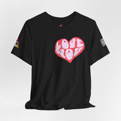 Love You Graphic T-Shirt | Heart Graphic Tee | Cute Retro Streetwear Shirt
