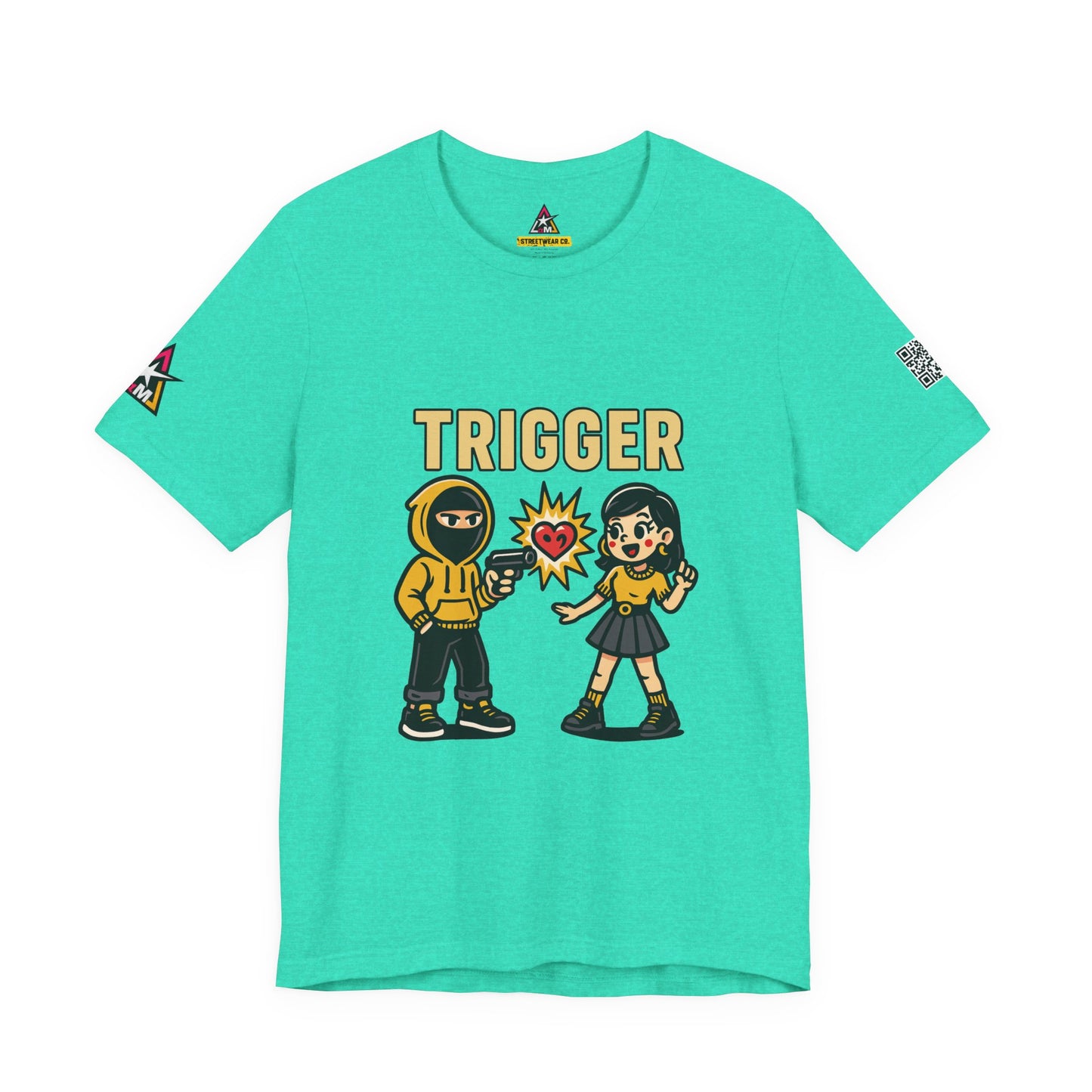 Trigger Graphic T-Shirt | Funny Dating Tee | Toxic Love Streetwear  TRIGGER