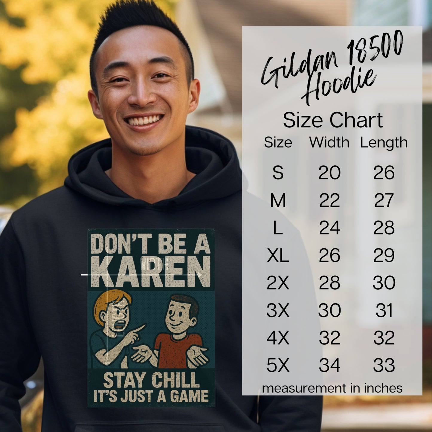 Don't Be a Karen Stay Chill Gildan 18500 Hoodie product