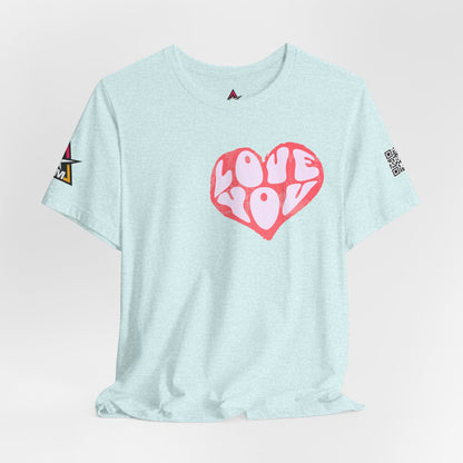 Love You Graphic T-Shirt | Heart Graphic Tee | Cute Retro Streetwear Shirt