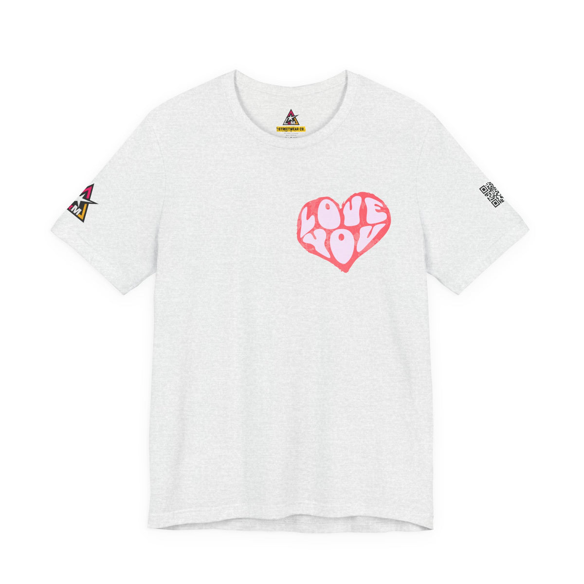 Love You Graphic T-Shirt | Heart Graphic Tee | Cute Retro Streetwear Shirt