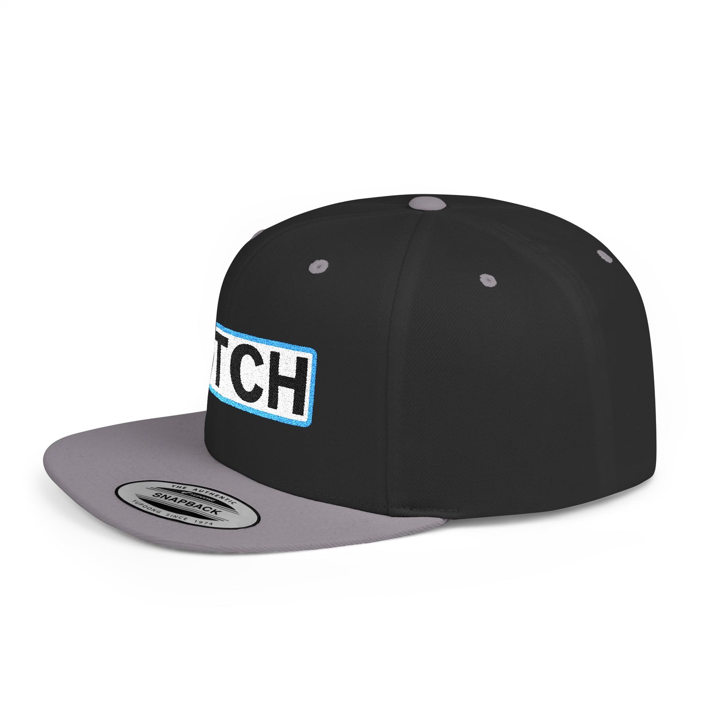 BITCH Embroidered Snapback Hat | Funny Statement Cap | Bold Streetwear Flat Bill | Conversation Starter Gift