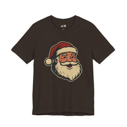 Classic Santa Smile – Vintage Unisex Christmas Graphic T-Shirt