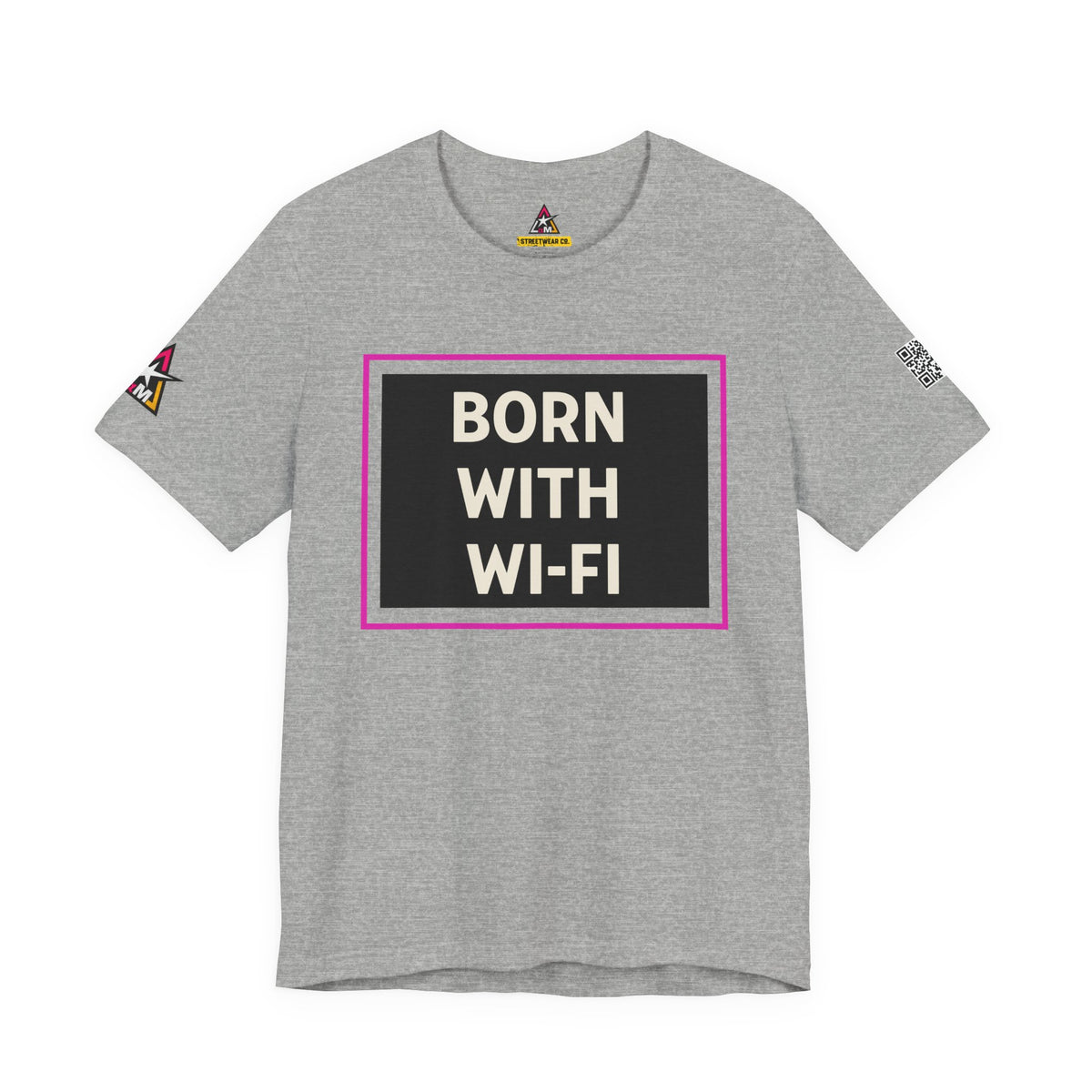 BORN WITH WI-FI | Funny Millennial Graphic Tee | Tech Humor Streetwear