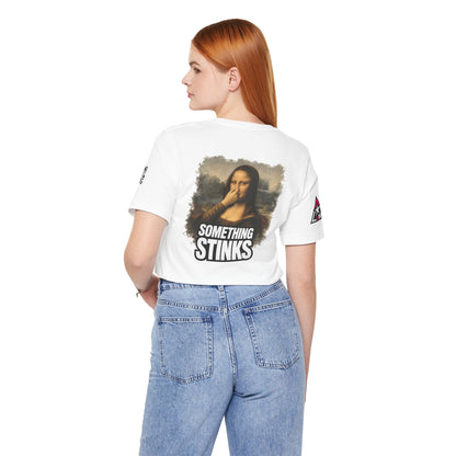Something Stinks – Funny Mona Lisa Parody Graphic Tee